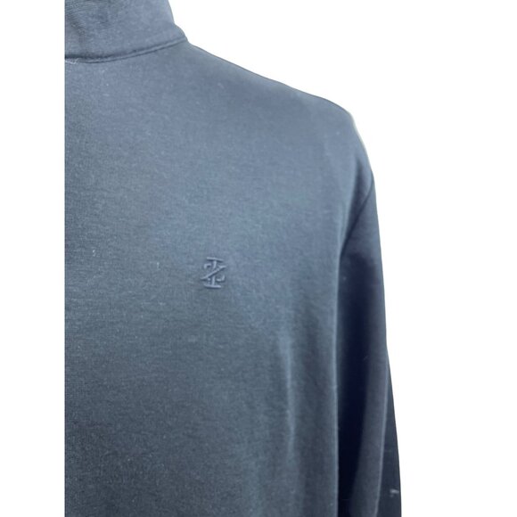 Izod Men’s Black Turtle Neck Zip Up Sweater Sz L - NWT - Picture 6 of 10